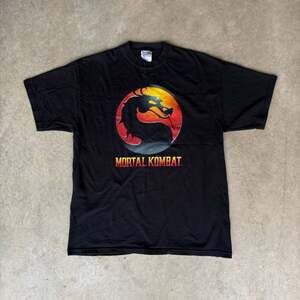 VTG Mortal Kombat Logo sz XL Shirt Video Game Promo Promotional Optima 1997